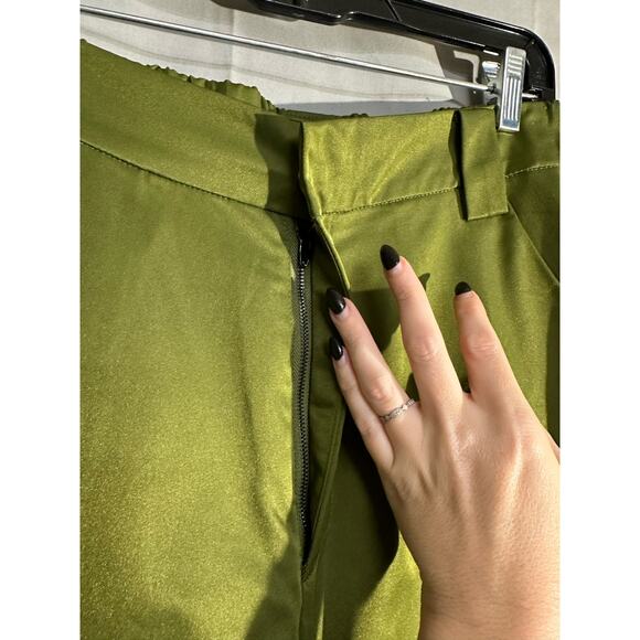Revolve Superdown Pants Womens Large Green Parachute Cargo Trousers Joggers - Picture 9 of 12